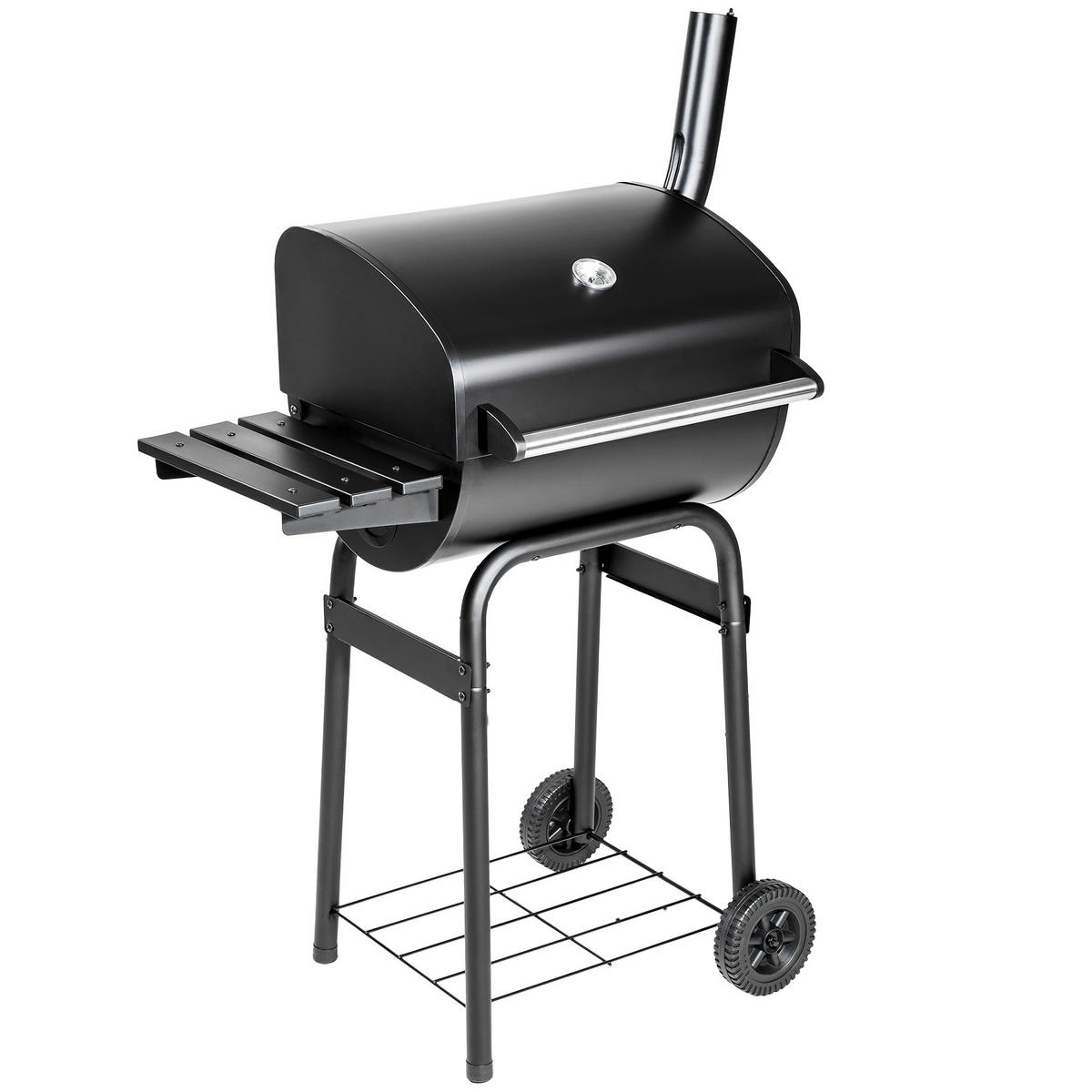 HOLZKOHLEGRILL ,85 x 48 x 123 cm,schwarz - Schwarz, Metall (48/123/85cm) - tectake