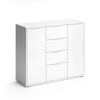 KOMMODE Leon Weiß 100 x 84 cm - Weiß, Holzwerkstoff (35/84/100cm) - Vicco
