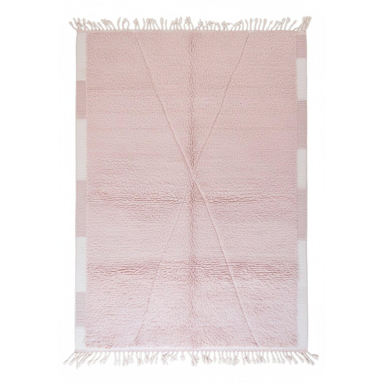 BERBERTEPPICH authentisch und natürlich aus Wolle 200x 300 cm - Pink, Naturmaterialien (200/300cm) - AFK Living