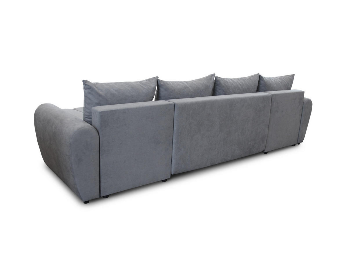 WOHNLANDSCHAFT Cleo U - Grau, Holz/Textil (315/90/147cm) - Sofnet
