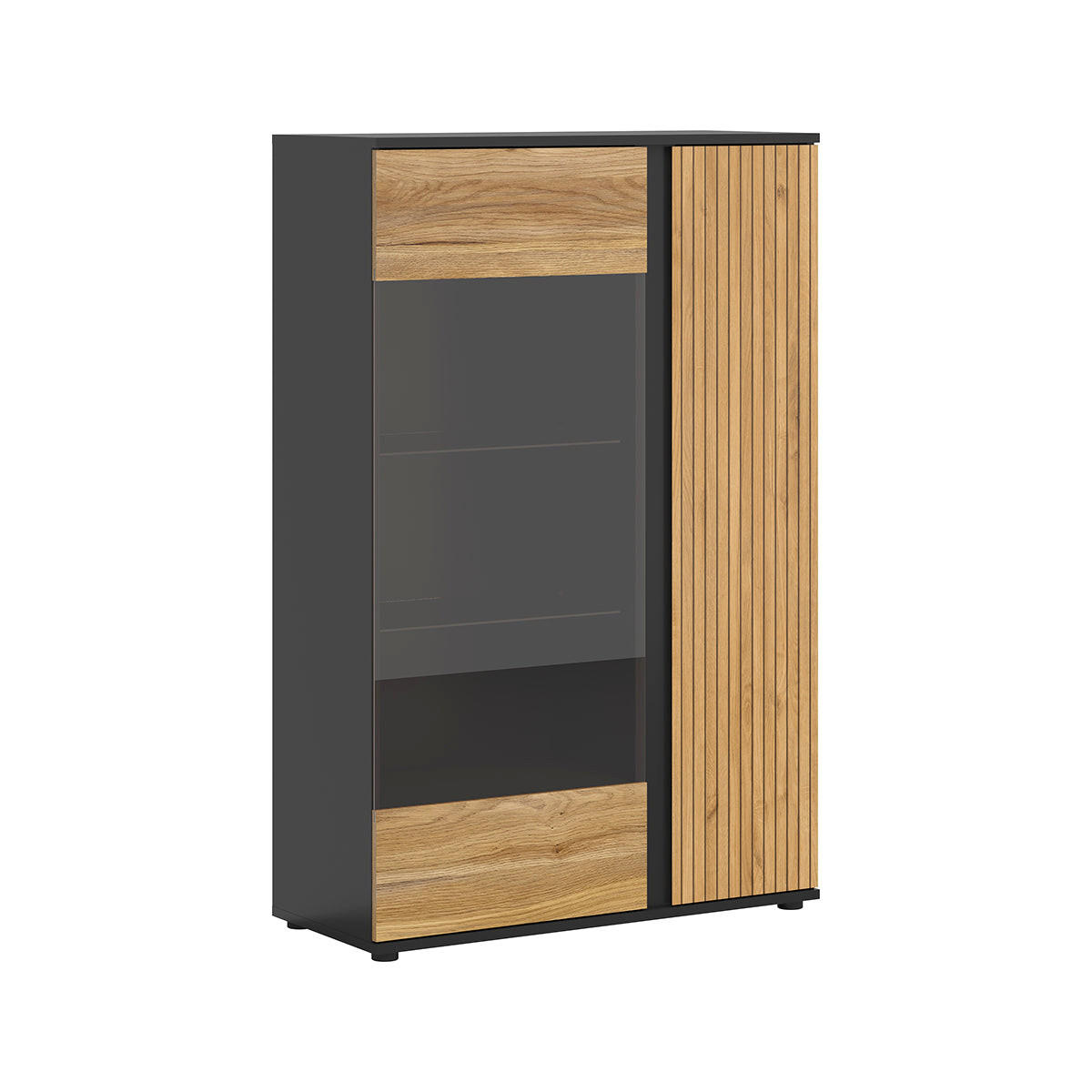 GESCHIRRSCHRANK Pia Holz - Braun, Holzwerkstoff (95/146/39cm) - Petits-meubles