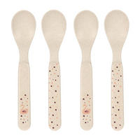 KINDERLÖFFEL Little Water Schwan 13,5 4er Set - Beige/Multicolor, Metall - Lässig