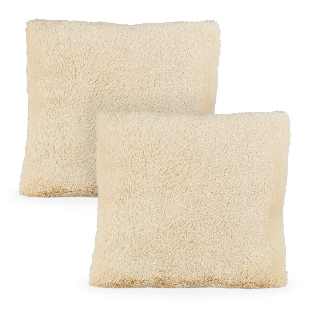 KISSEN Set - Creme, Textil/Metall (40/12cm) - Relaxdays