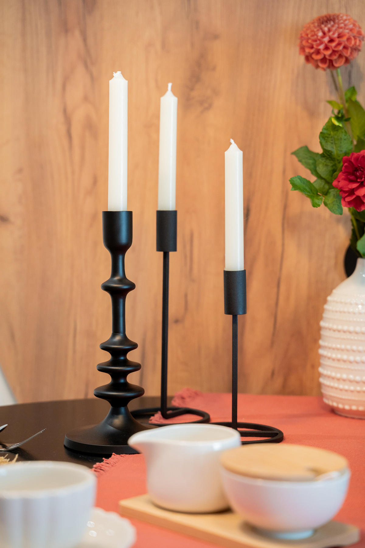KERZENSTÄNDER aus Metall Fio - Schwarz, Metall (11/32/11cm) - Boltze Home
