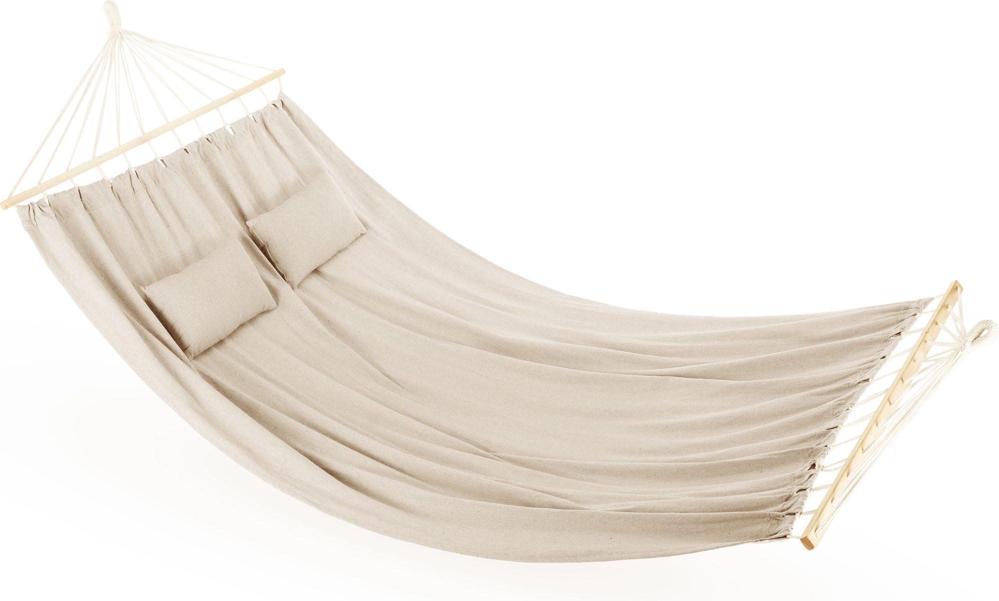HÄNGEMATTE 200/150 cm, bis 200 kg, für 2 Personen - Beige, Textil (200/1/150cm) - Outtec
