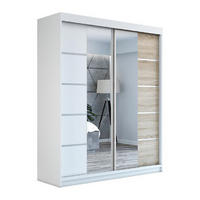 SCHWEBETÜRENSCHRANK 180 cm KOMFORT Farbe:Weiß,sonoma - Weiß/Braun, Holzwerkstoff (180/215/59.5cm) - A&J MöbelLand