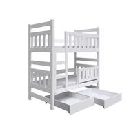 VYSOKÁ Postel DINOS 80x185 s úložným prostorem, Bílá - bílá, dřevo (80/185cm) - MASSENO