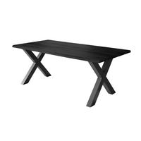 ESSTISCH JULIUS X - Dunkelgrau/Schwarz, Holz (100/240/77cm) - SAM