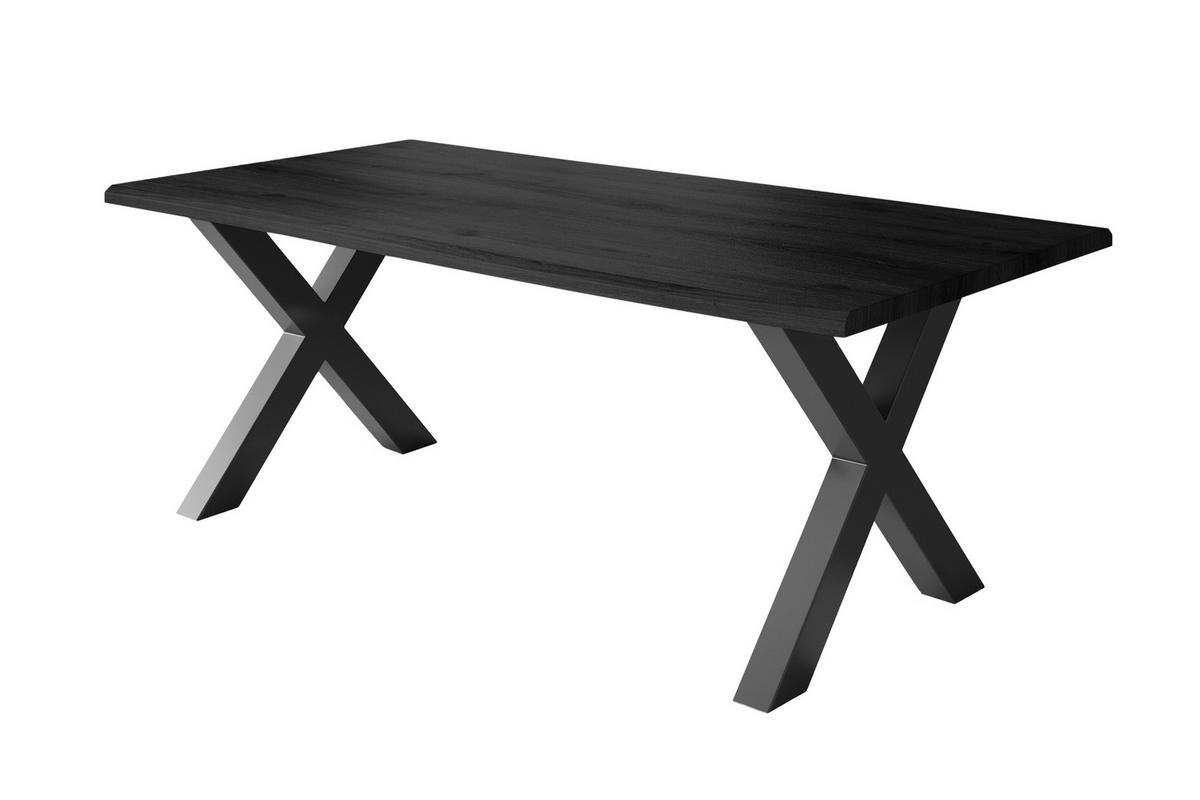 ESSTISCH JULIUS X - Dunkelgrau/Schwarz, Holz (100/240/77cm) - SAM