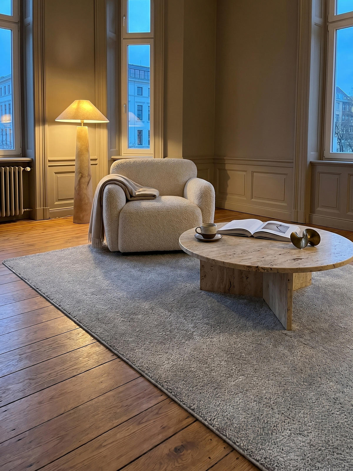 TEPPICH Kurzflor MAIN in Creme, einfarbig, 240 x 340 cm - Beige, Textil (340/240cm) - KADIMA DESIGN
