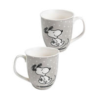 KAFFEEBECHER The Peanuts Snoopy Grau mit Punkten 280 ml - Grau, Keramik (0.28L) - United Labels
