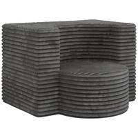 1-SITZER BODENSOFA SANOA - Grau Cord - Grau, Textil (100/68/96cm) - MKS