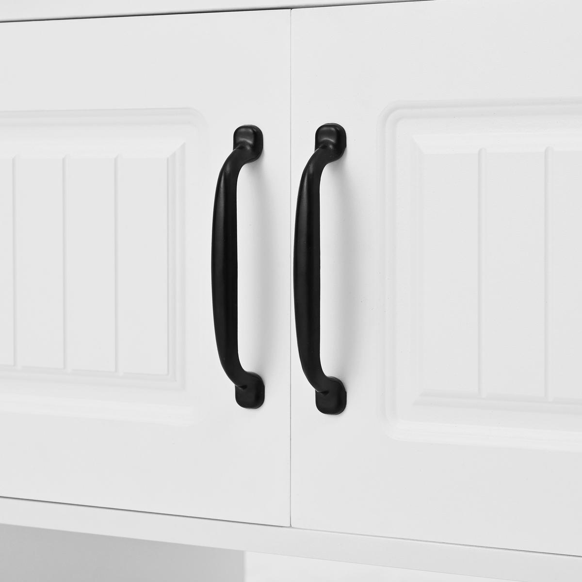 SCHUHSCHRANK aus Spanplatte 50x36x190cm in Weiß mit Kippsicherung - Weiß, Holzwerkstoff (50/190/36cm) - Modfu