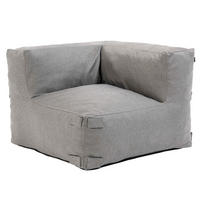 ECKSESSEL, Grau - Grau, Textil (85/65/85cm) - Oviala
