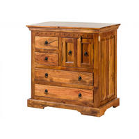 KOMMODE Akazie 87x50x87 honig lackiert OXFORD #0446 - Braun, Holz (87/87/50cm) - Massivmoebel24