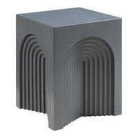 ODKLÁDACÍ STOLEK Elverumn - šedá, kompozitní dřevo (35/35/45cm) - [en.casa]