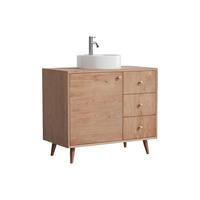 EINZELWASCHTISCH - 93 cmcm x 50 cmcm - Holz, Platte - Naturfarben Hell - ZARENO - Naturfarben, Holz (93/80.5/50cm) - Vente-Unique