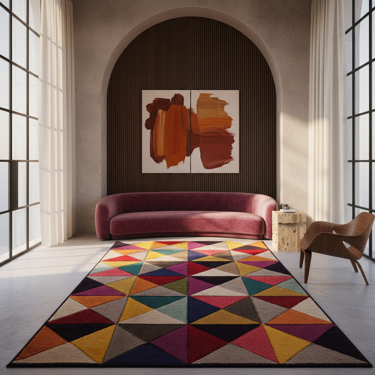 TEPPICH Bunt-Geometrisch-Design, designerstark MEON BEN, Multi 200x290 cm - Multicolor, Textil (200/290cm) - KADIMA DESIGN