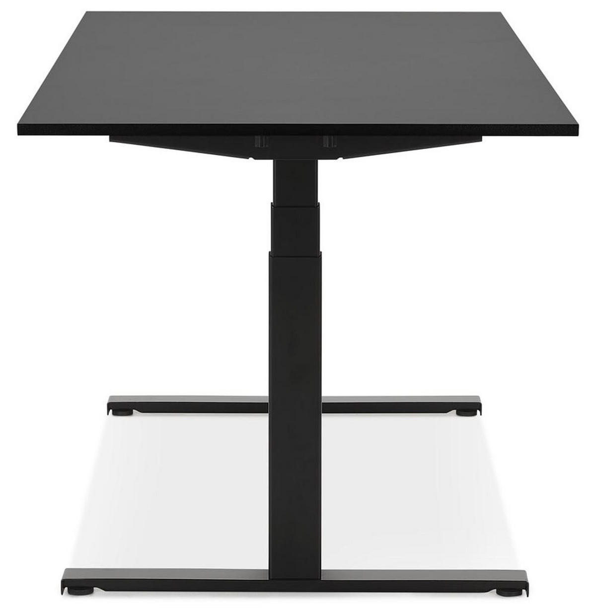 SCHREIBTISCH Höhenverstellbar Elektrisch Ergonomisch XARIX, Schwarz 160x80x127 cm - Schwarz, Holzwerkstoff/Metall (80/160/127cm) - KADIMA DESIGN
