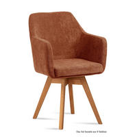 ARMLEHNSTUHL drehbar (8er-Set) Dorry 57x87x60 Eiche geölt/Cognac - Cognac/Eichefarben, Kunststoff (60/87/57cm) - 58aufmkessel