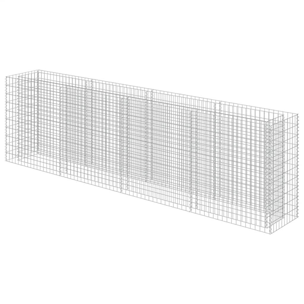 GABIONEN-HOCHBEET Verzinkter Stahl 360x50x100 cm - Silberfarben, Metall (360/100/50cm)