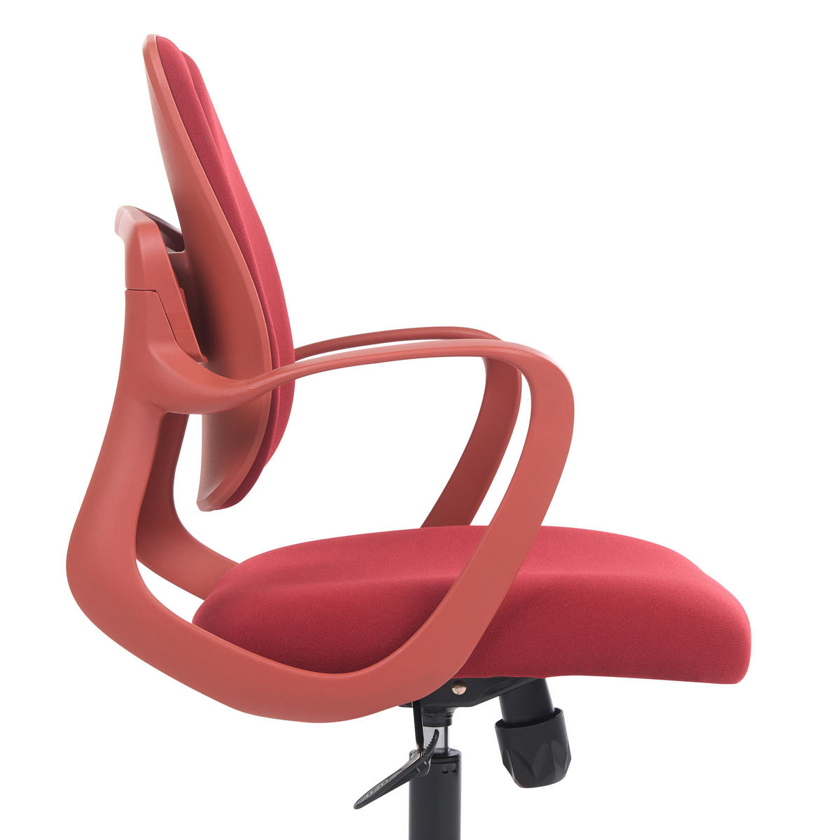 BÜROSTUHL Rot Orivo - Rot, Textil (63/94/70cm) - Beliani