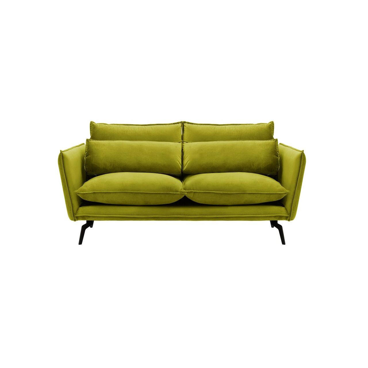 SOFA Layla 2,5-Sitzer-Velluto 9 - Olivgrün, Holz/Textil (197/95/98cm)