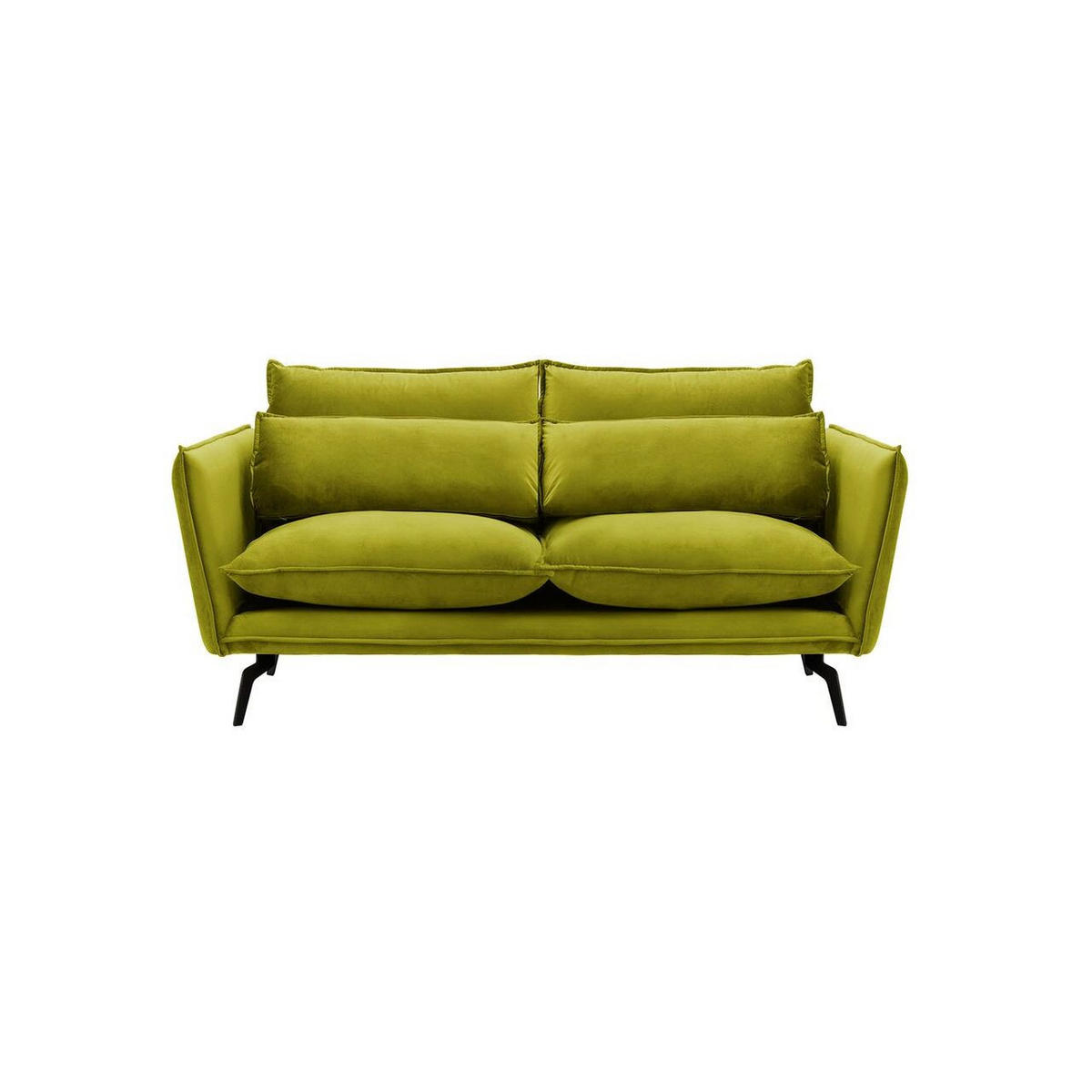 SOFA Layla 2,5-Sitzer-Velluto 9 - Olivgrün, Holz/Textil (197/95/98cm)