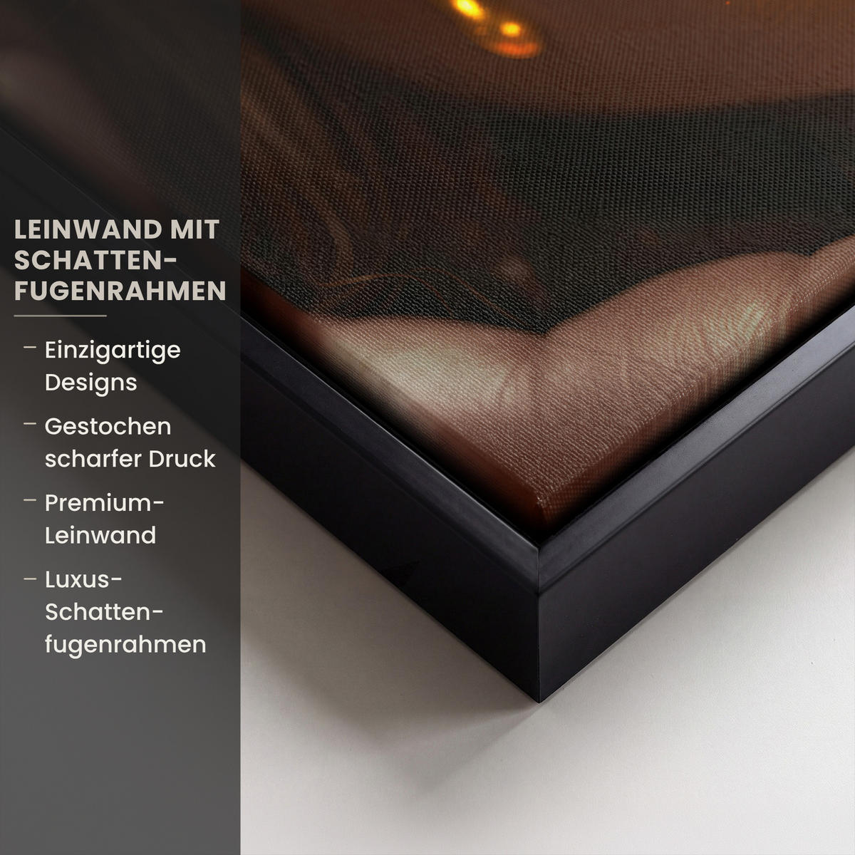 LEINWAND Bilder mit Rahmen - Frau - Gold - Luxus - Porträt - 20x30 - Goldfarben, Textil (20/30cm) - MuchoWow
