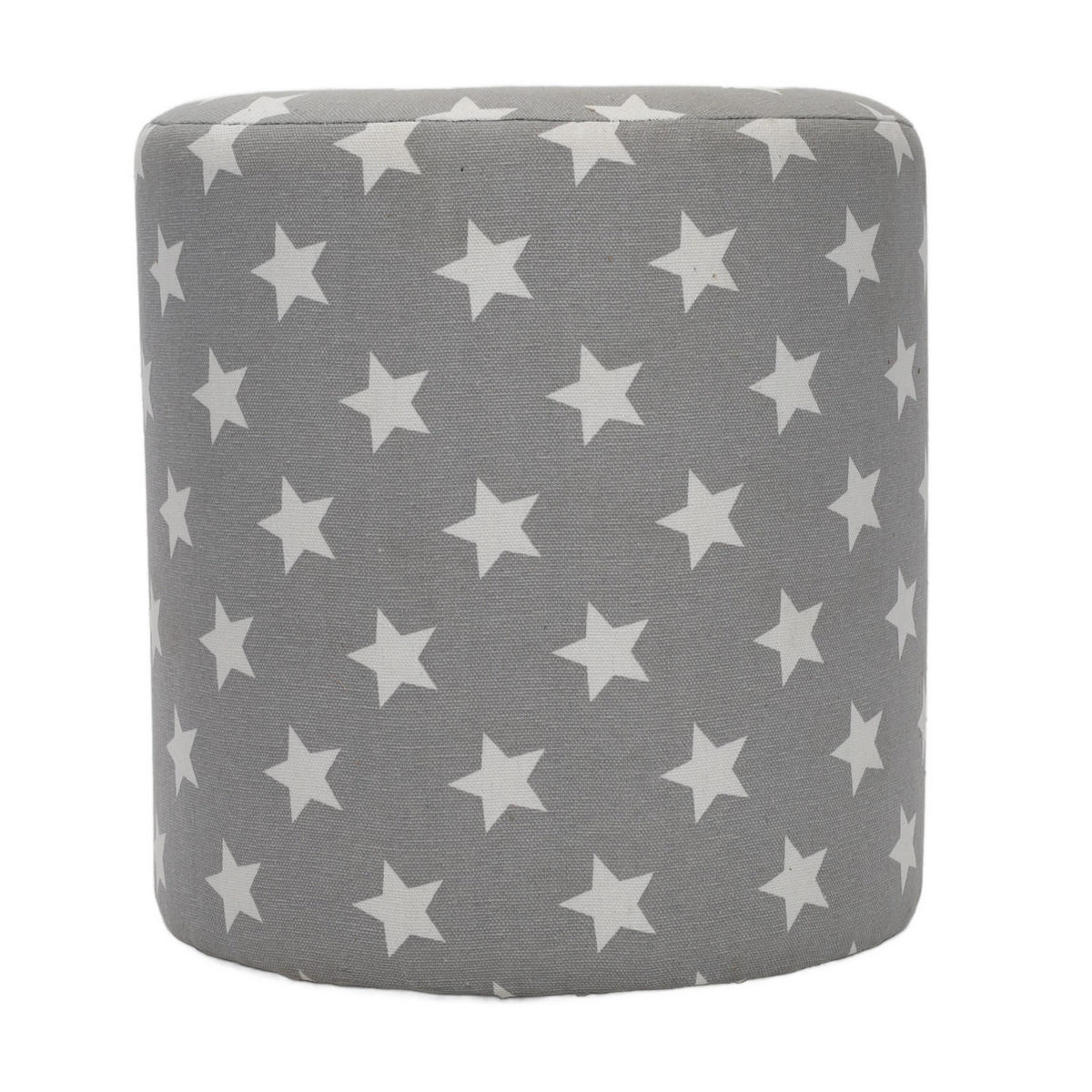HOCKER grau mit Givadets Stars 30/30/32 cm - Grau, Textil (30/32/30cm) - Home Styling Collection
