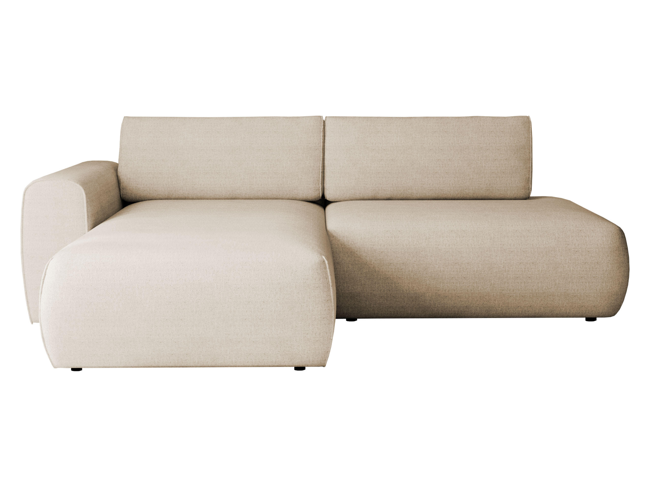 Mirjan24 Ecksofa Creme 256x164 cm