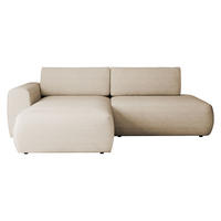 ECKSOFA Mila - Creme/Schwarz, Holzwerkstoff/Kunststoff (256/164cm) - MIRJAN24
