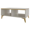 COUCHTISCH Alrik - Beige/Goldfarben, Holzwerkstoff/Kunststoff (50/100/40cm) - MIRJAN24