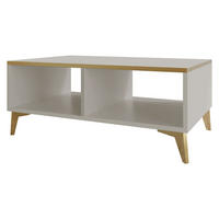 COUCHTISCH Alrik - Beige/Goldfarben, Holzwerkstoff/Kunststoff (50/100/40cm) - MIRJAN24