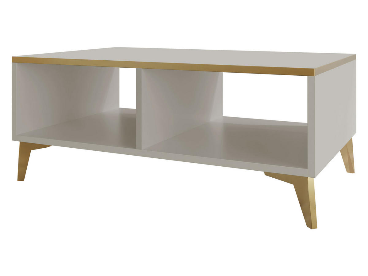COUCHTISCH Alrik - Beige/Goldfarben, Holzwerkstoff/Kunststoff (50/100/40cm) - MIRJAN24