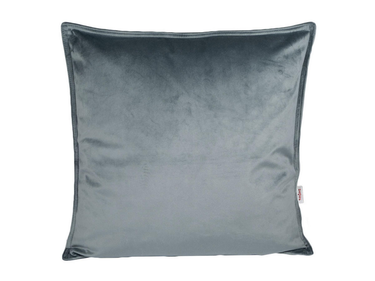 KISSENHÜLLE Samt&Sonders stein-grau 45/45 cm - Grau, Textil (45/45cm) - beties Heimtextil