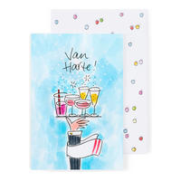 GRUSSKARTE Herzlichen Glückwunsch - Prost auf dich in Bunt - 17 x 11,5cm - Multicolor, Papier (11.5/0.2cm) - Blond Amsterdam
