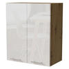 KÜCHENHÄNGESCHRANK Essen W3/60 Weiß Hochglanz / Eiche Artisan Matt 60 / 32,5 / 72cm - Weiß Hochglanz/Eiche Artisan, Holz/Holzwerkstoff (60/72/32.5cm) - Feldmann-Wohnen