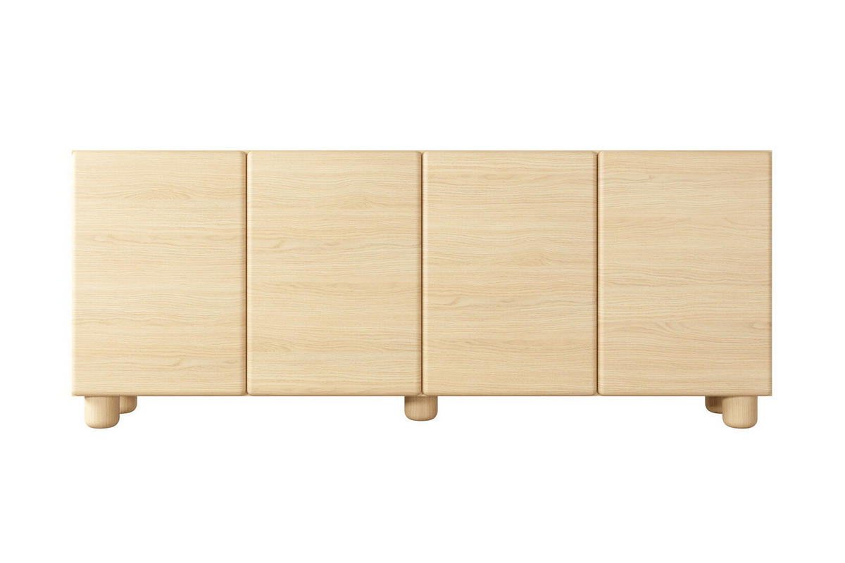 KOMMODE 200 cm auf Füßen Bloom, 4 Türen, Boho, Eiche Vicenza - Eichefarben, Holz (200/80/38cm) - Emporius