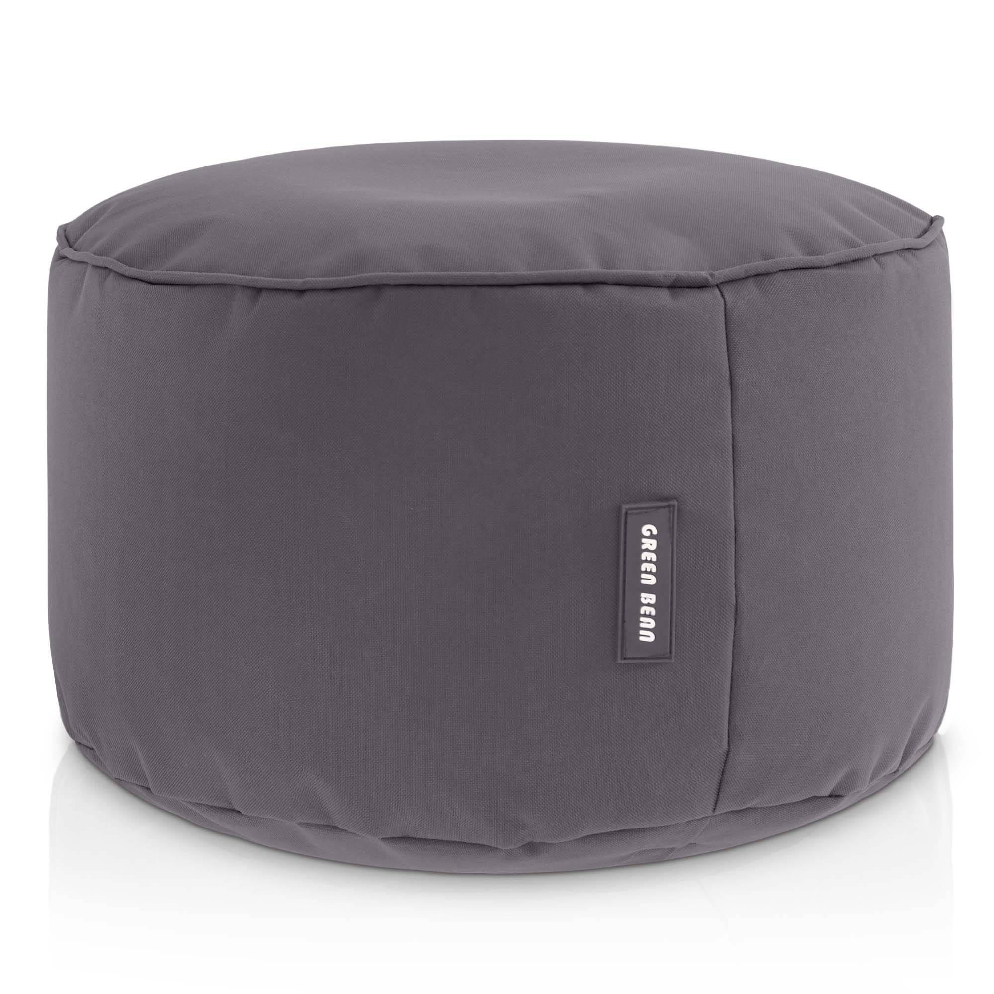 SITZSACK-HOCKER Pouf "Stay" 45x25cm - Anthrazit, Textil (45/25/45cm) - Green Bean