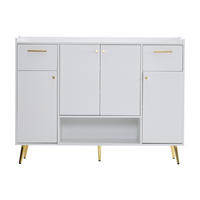 SCHUHSCHRANK White 130/37/100 cm - Weiß, Holzwerkstoff (130/100/37cm) - PANGIVO