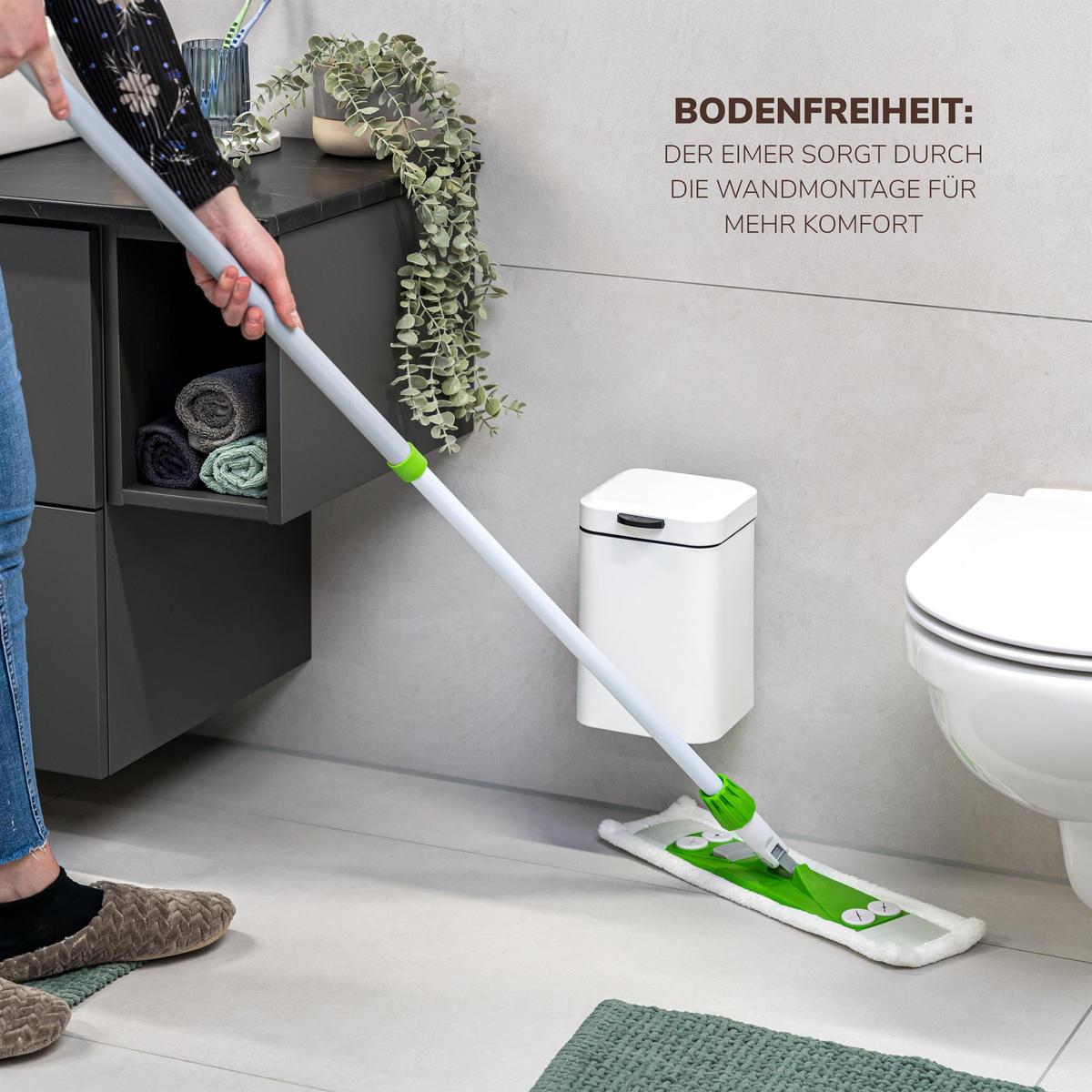 WAND-KOSMETIKEIMER 3 Liter, weiß - Weiß, Metall (16/24/23cm) - bremermann