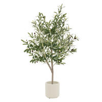 KUNSTPFLANZE Olive - Anthrazit/Grün, Holz/Kunststoff (150cm) - ML-DESIGN