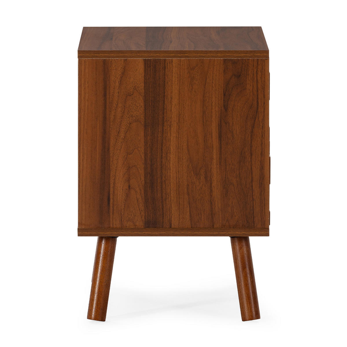 MĂSUȚĂ de noapte Canadá cu 2 sertare, aspect de nuc comun - culoare nucă, compozit lemnos (45/50/35cm) - VS Venta-stock