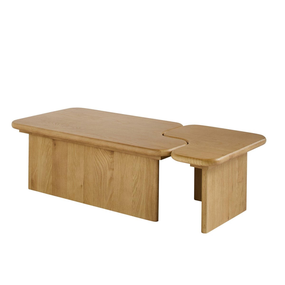 COUCHTISCHE Massivholz 35/96/45/55 cm - Eichefarben, Holz (60/96/55cm) - Signature