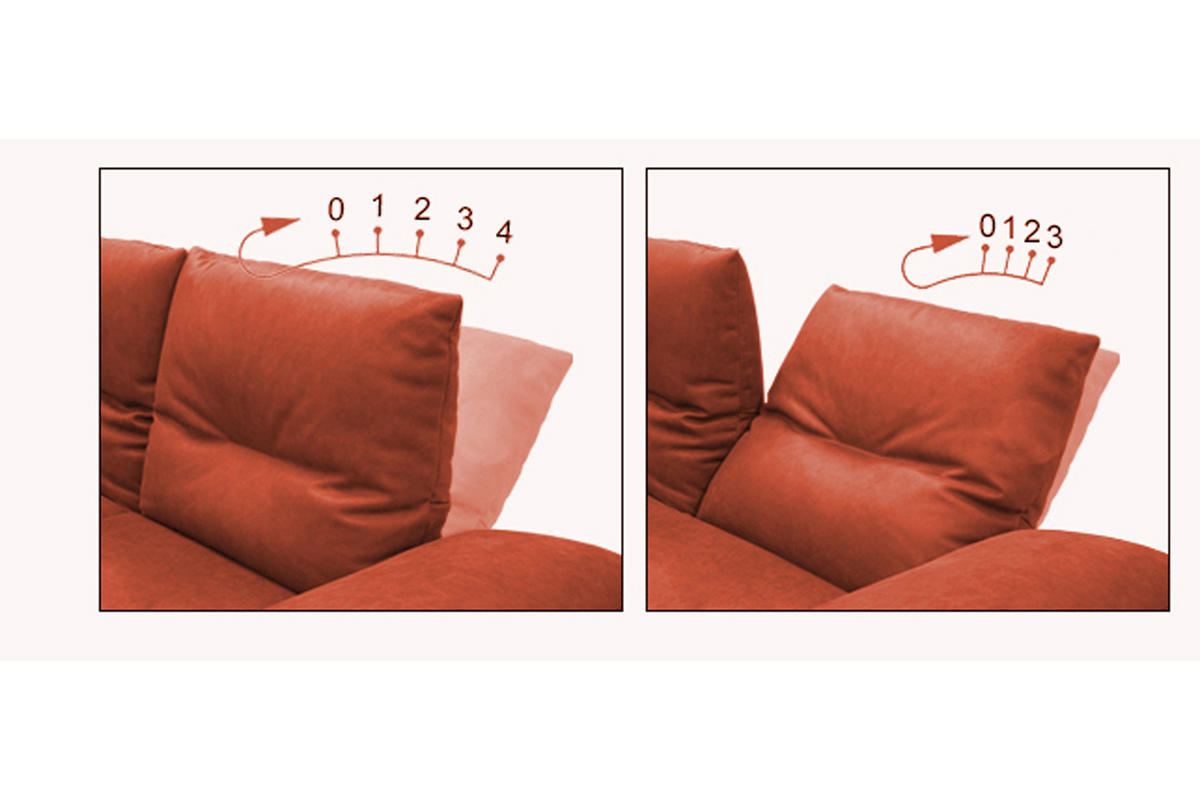 ECKSOFA FENICE Rot Leder - Rot/Schwarz, Leder (297/168cm) - KAWOLA