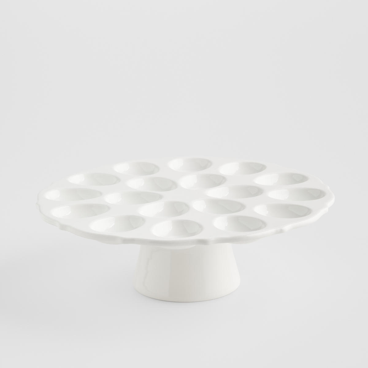 EIERPLATTE Eggiosos - Weiß, Stein (30/9.5/30cm) - home&you