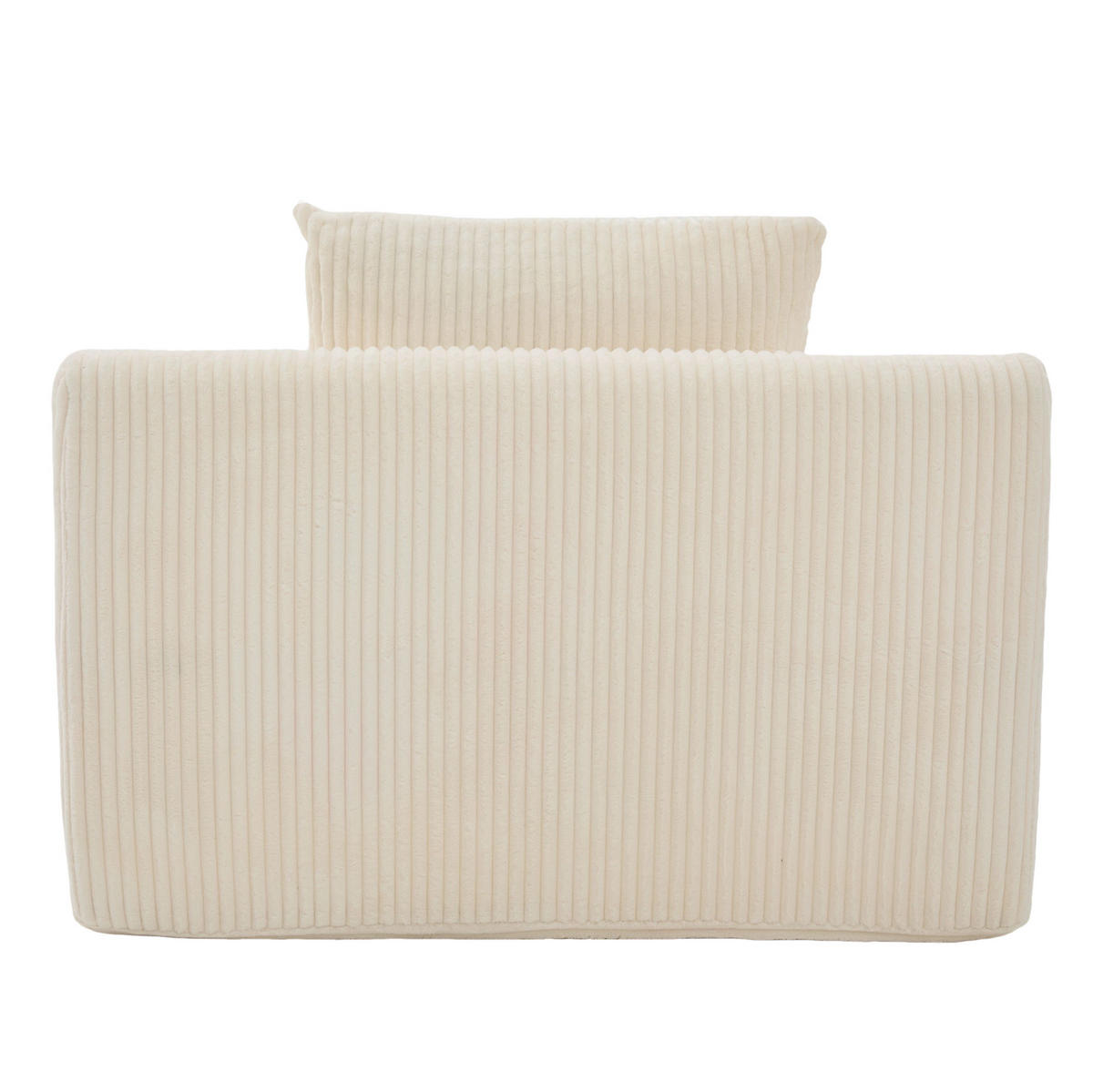 SESSEL 147/110/67 cm aus Cord mit Fußhocker – bis 200 kg belastbar - Beige, Textil (147/67/110cm) - BEAOK