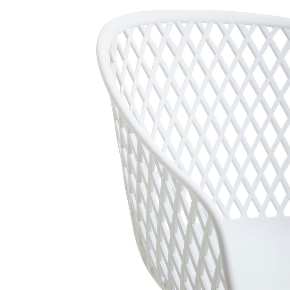 GARTENSTUHL MADEIRA 4ER-SET - Schwarz/Weiß, Textil (61/80/57cm) - IDIMEX