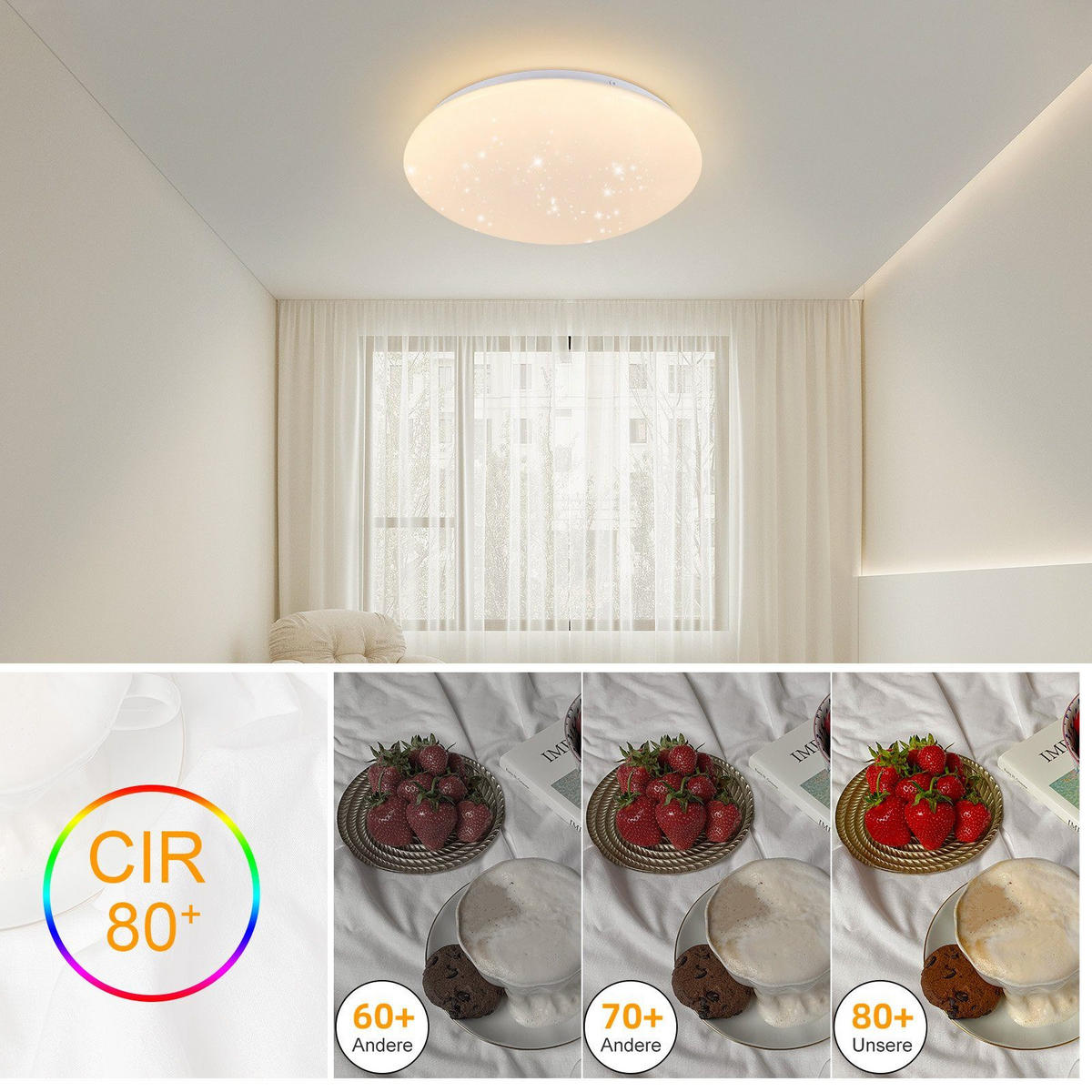 LED-DECKENLEUCHTE Jonas 30/30/7 cm - Weiß, Kunststoff (30/30/7cm) - Nettlife